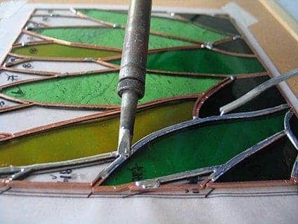 Stained glass soldering