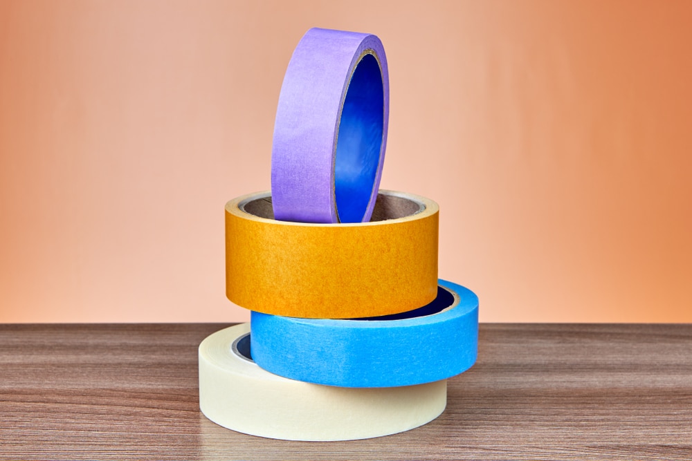 Colorful Paper Masking Tape For Painting And Yellow Double sided Duck