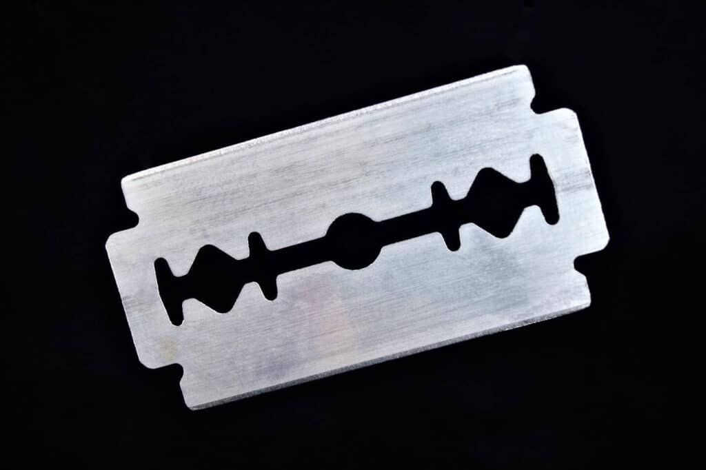 a razor blade