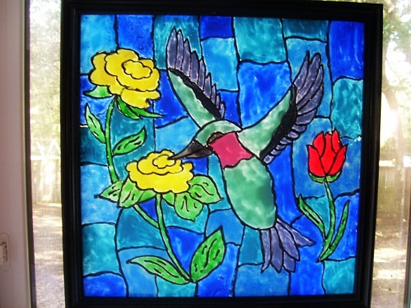 faux stained glass artwork