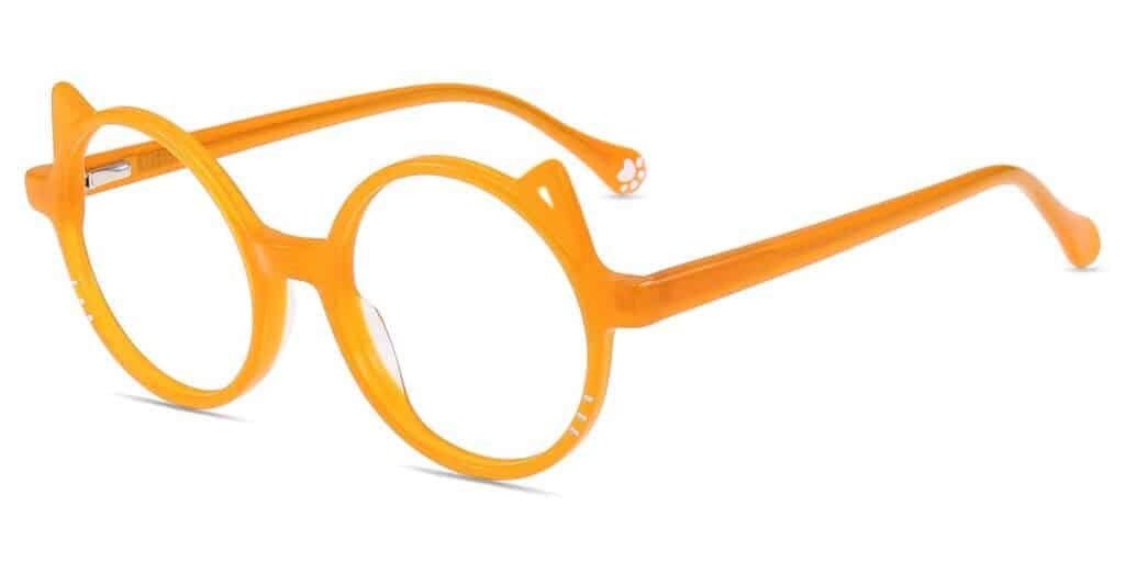 A view of circular orange frame A view of circular orange frame