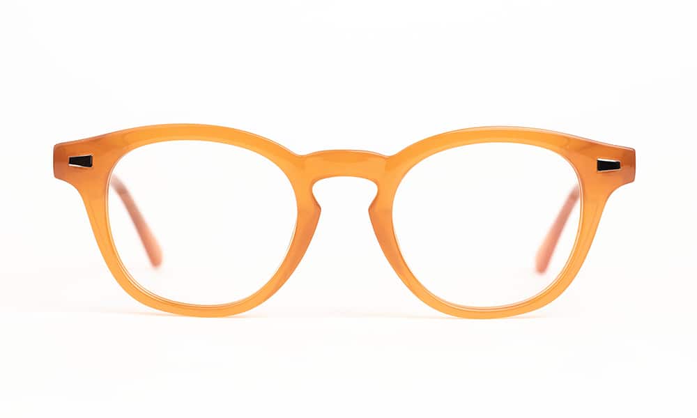 A view of orange glasses frame A view of orange glasses frame